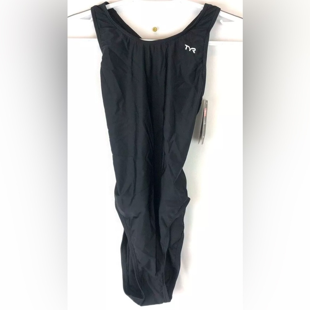 TYR Women’s Black One Piece Racerback Swimsuit Size 34